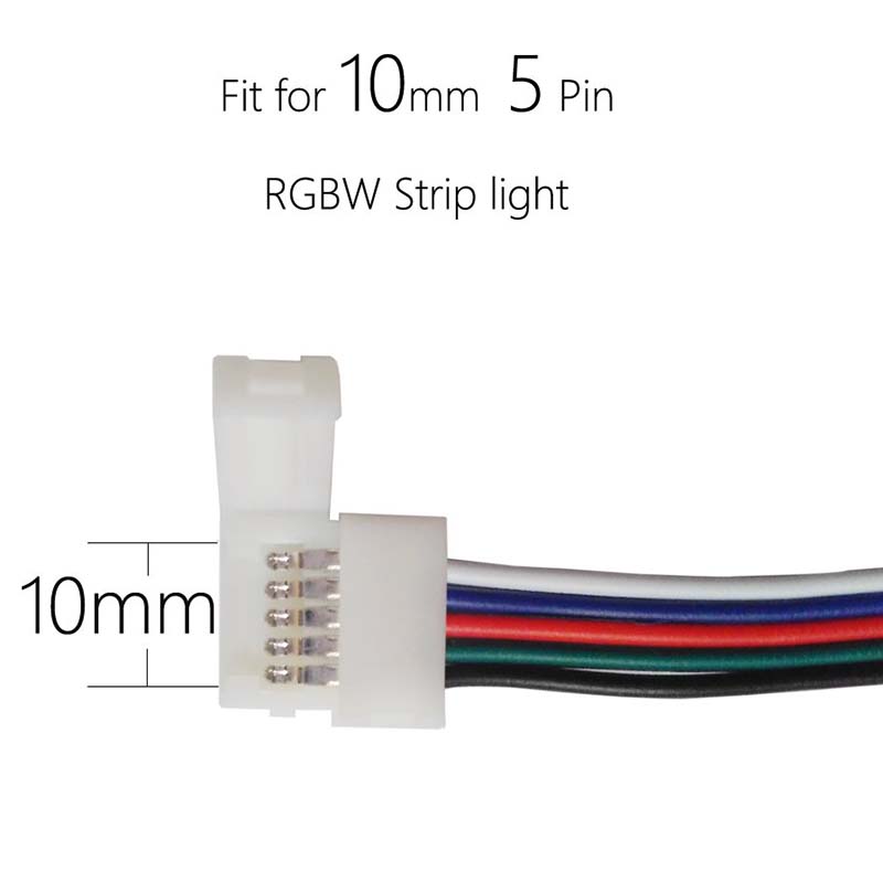 LED Strip Connector 5Pins 12mm For RGBW LED Strip Lights LED Strip Connector 5Pins 12mm For RGBW LED Strip Lights